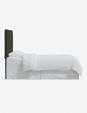 Side of the Clementine Charcoal Stripe Headboard