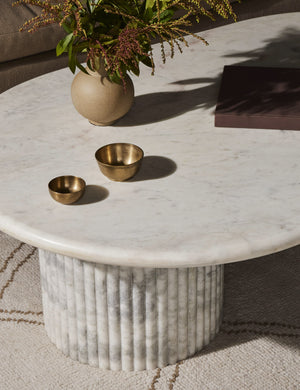 Mercer Oval Coffee Table : Black Marble
