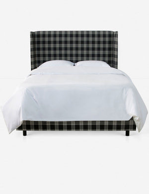 Adara prep school plaid upholstered bed.
