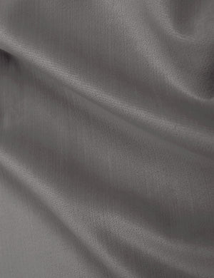 Detailed shot of the gray velvet on the Adara gray velvet upholstered bed.