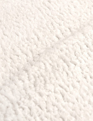 The Cream Sherpa fabric on the Bailee ottoman