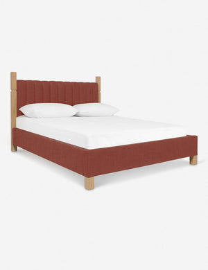 Angled view of the Ambleside Terracotta Linen bed