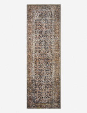 Billie Rug in ink and salmon by Amber Lewis x Loloi in its runner size