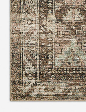 Corner shot of the Billie Rug in clay and sage by Amber Lewis x Loloi