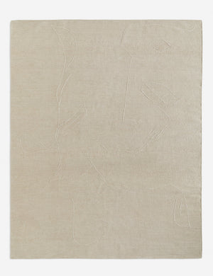 Beachwood ivory flatweave Rug featuring an abstract graphic pattern by Jake Arnold