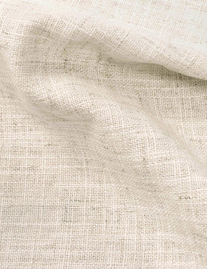 The Talc Linen fabric on the Deva platform bed