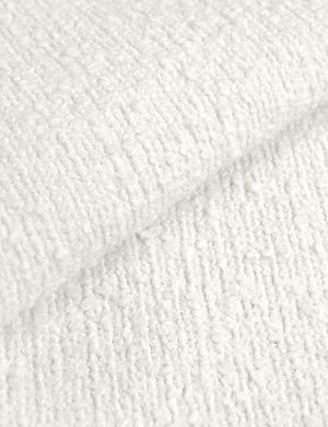 The White Boucle fabric on the Deva platform bed
