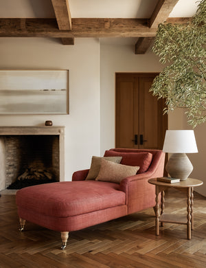 Rivington Chaise by Ginny Macdonald : Moss Performance Striated Velvet