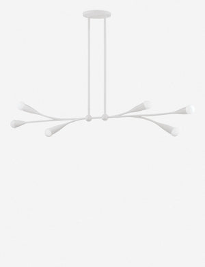 Elsa fifty inch white linear chandelier.