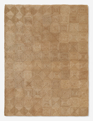 Havenhurst handwoven jute Rug with a large-scale spiral pattern by Jake Arnold