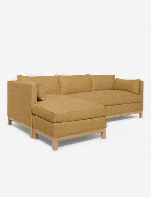 Left angled view of the Hollingworth Camel Linen sectional sofa