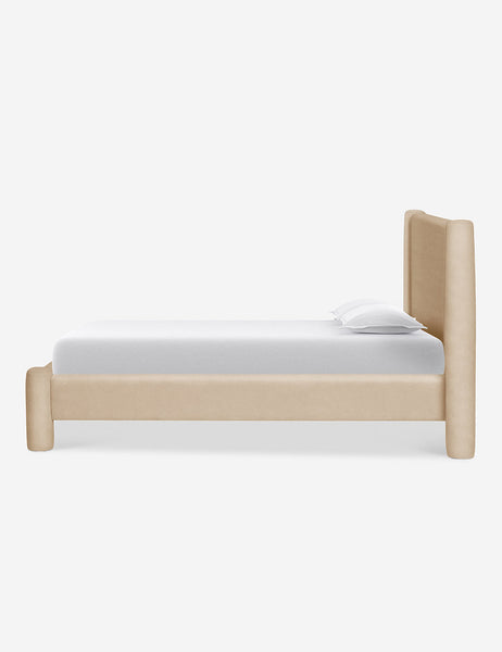 #color::brie-classic-velvet #size::queen #size::king #size::cal-king | Side of the Brie Velvet Hyvaa Bed by Sarah Sherman Samuel