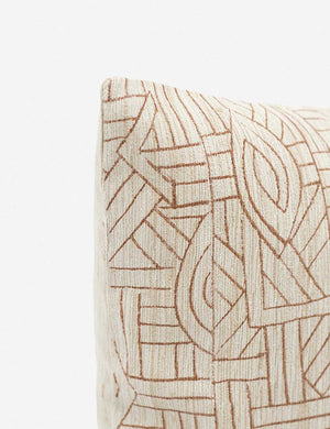 Corner of the Kisha natural-toned lumbar throw pillow