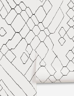 Moroccan black and ivory Wallpaper Mural by Sarah Sherman Samuel
