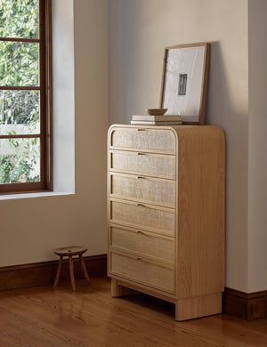 Suzette Tall Dresser : Natural Oak