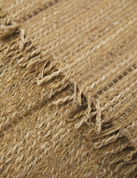 #color::natural #size::small | Detailed shot of the Ukiah woven natural jute and hemp Wall Hanging