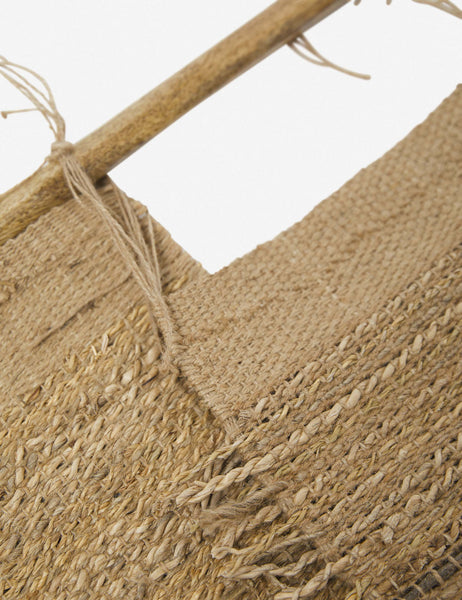 #color::natural #size::small | Close-up of the Ukiah woven natural jute and hemp Wall Hanging