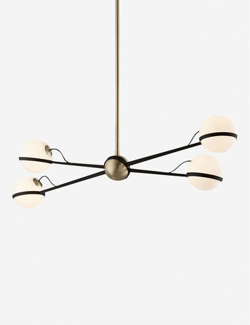 | Adeline black and brass retro chandelier 
