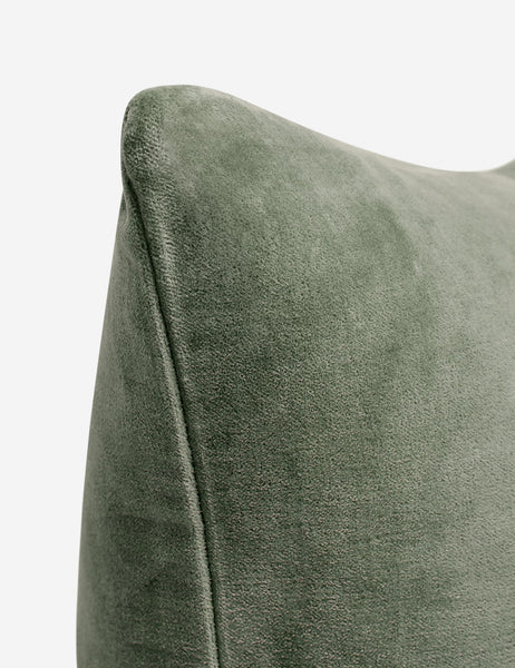 #color::moss #style::lumbar  #fill type::with-feather-down-insert  #fill type::pillow-cover-only |   Corner of Charlotte Moss Green Lumbar Velvet Pillow