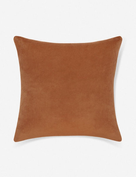 #color::burnt-orange #style::square  #fill type::with-feather-down-insert  #fill type::pillow-cover-only |   Charlotte Burnt Orange Square Velvet Pillow