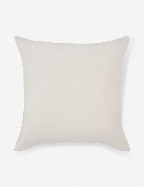#color::oyster #style::square  #fill type::with-feather-down-insert  #fill type::pillow-cover-only |   Charlotte Oyster White Square Velvet Pillow