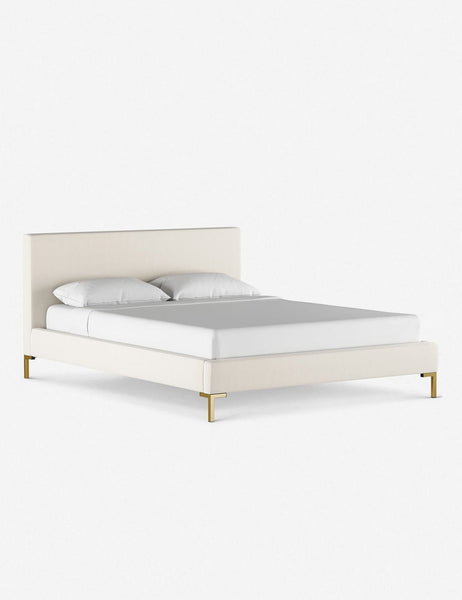 #color::dove #size::twin #size::full #size::queen #size::king #size::cal-king | Angled view of the Deva dove platform bed