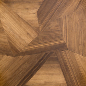 The wooden construction of the Herschel dining table