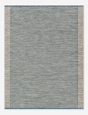 Sonya gray and blue geometric indoor and outdoor rug