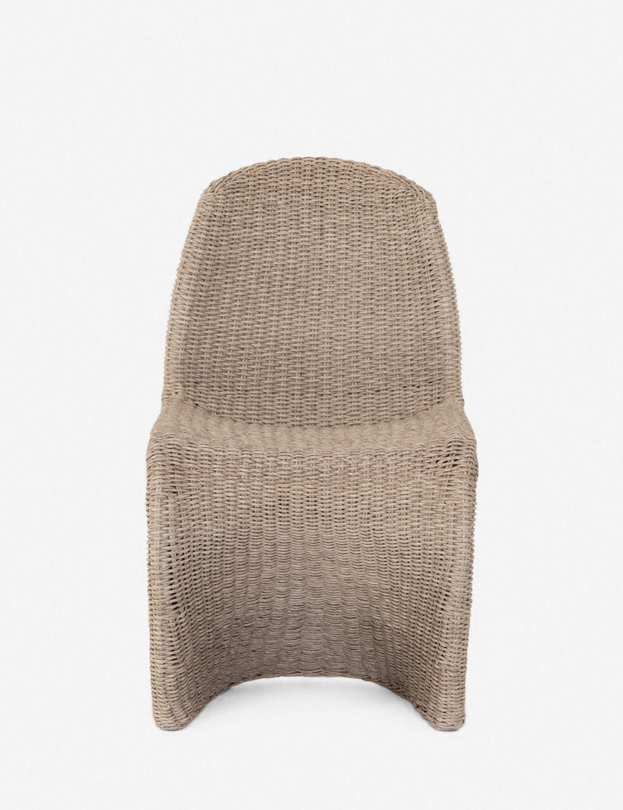 #color::natural | Manila wicker weave beige indoor and outdoor dining chair