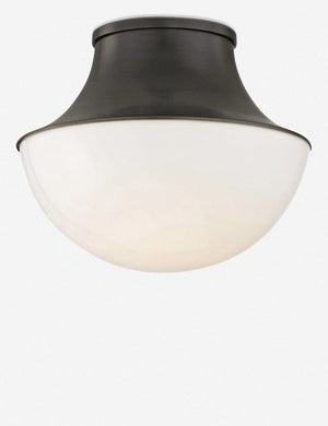 Randi dark bronze Flush Mount Light with domed glass cover