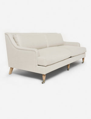 Angled view of the Rivington Natural Linen sofa