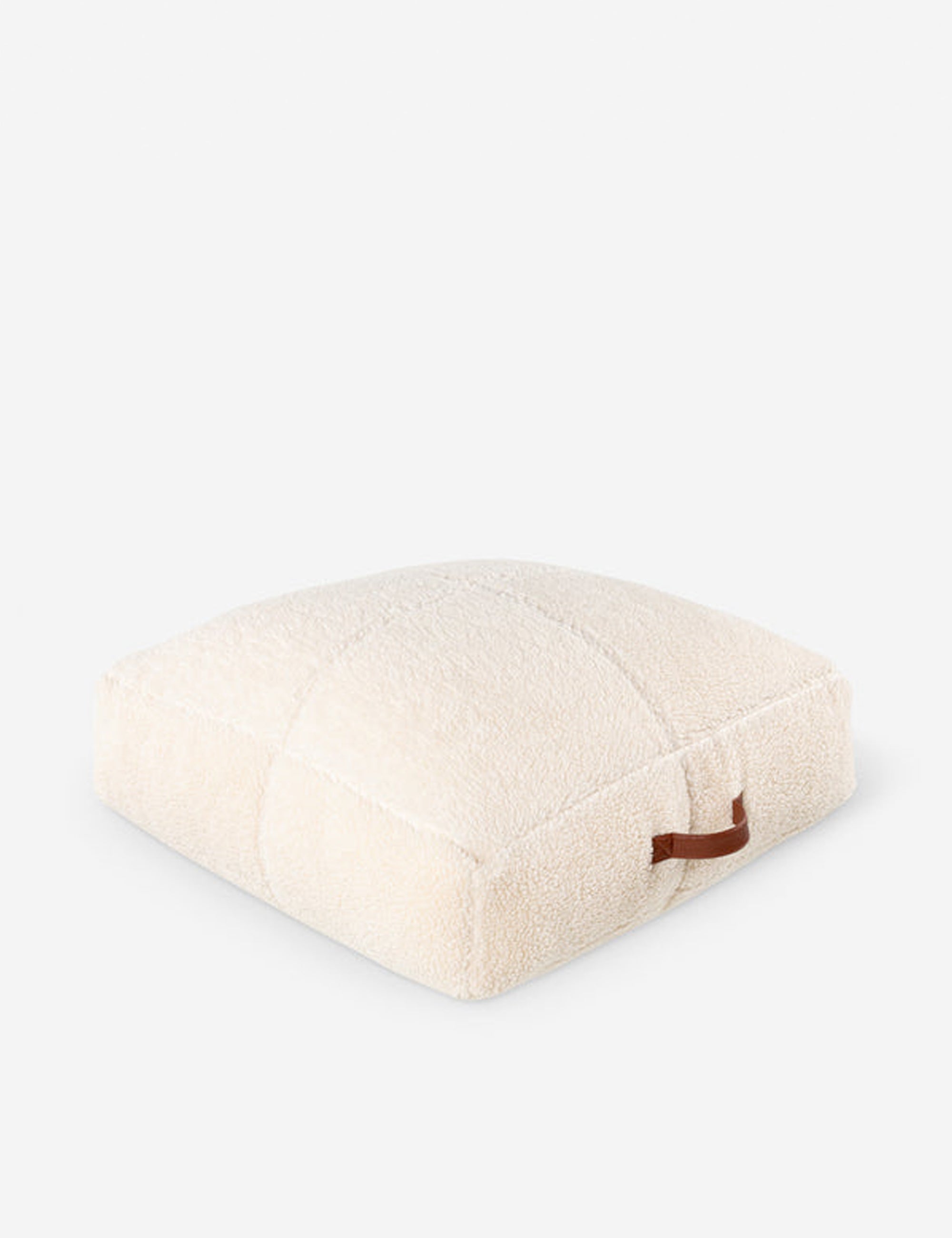 | Kita decorative white plush floor pillow